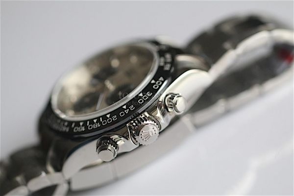 Daytona 116506 Black Ceramic Bezel Silver Dial Bracelet JF A7750