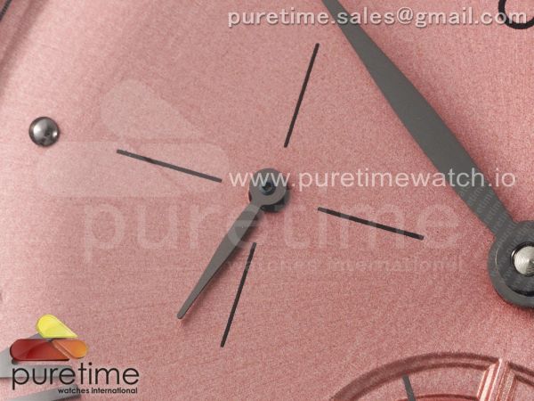 De Ville Power Reserve SS MKF 1:1 Best Edition Pink Dial on Black Leather Strap A8810