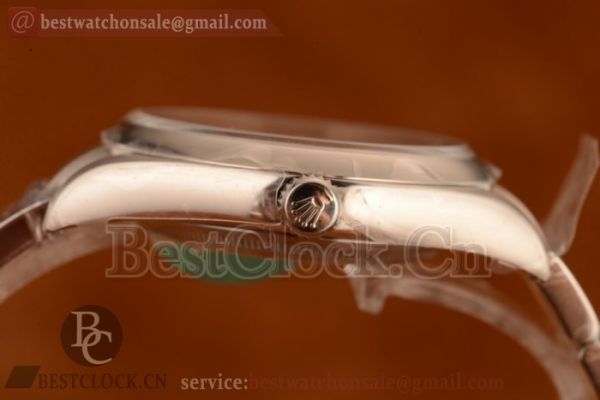 1:1 Rolex Oyster Perpetual Air King 114300-0001 Clone Rolex 3135 Auto Dark Rhodium Dial Steel Bracelet (AR)