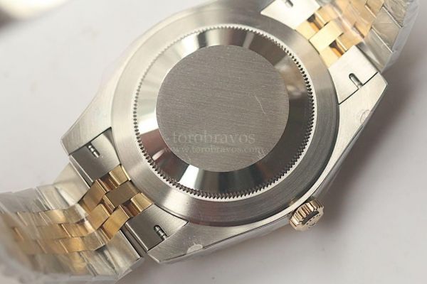 DateJust II Pres Smooth 41mm 126333 YG Wrapped Diamond Marks Black & Gold Dial Jubilee Bracelet Noob A3235