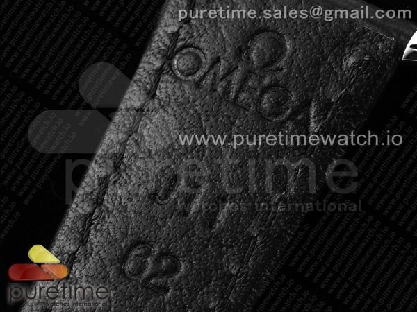 De Ville Date SS MKF 1:1 Best Edition Black Dial on Black Leather Strap A8800