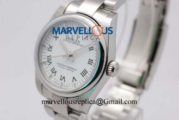Rolex Oyster Perpetual Midsize A21J White Dial