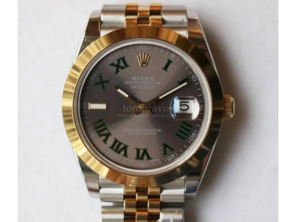 Rolex DateJust II Oyster Fluted Roman Numbers Grey Dial Bracelet BP
