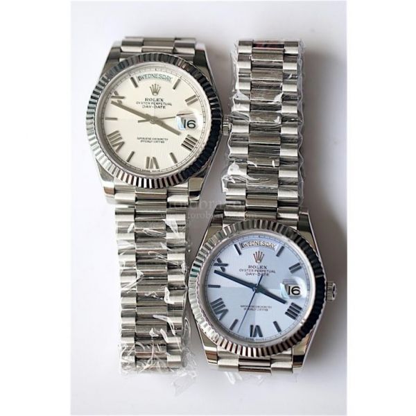Rolex Day-Date Oyster Fluted Roman Markers Quadrant Dial Bracelet BP A3255