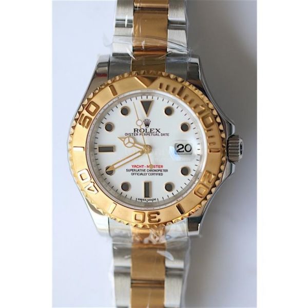 Rolex YachtMaster 116623 SS/RG Tow Tone White Dial Bracelet JF A2836