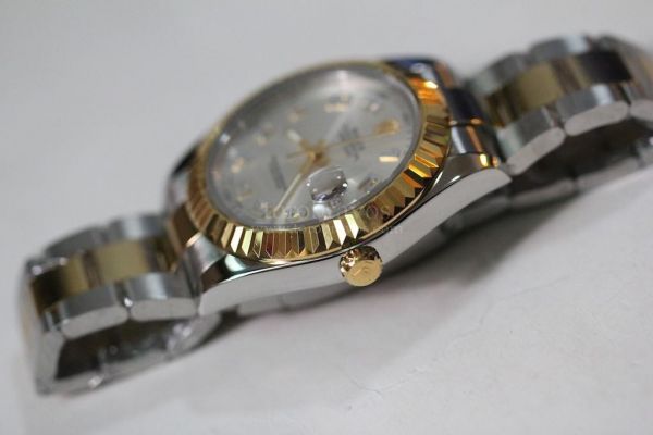 Rolex Oyster Fluted Numeral White SS/YG
