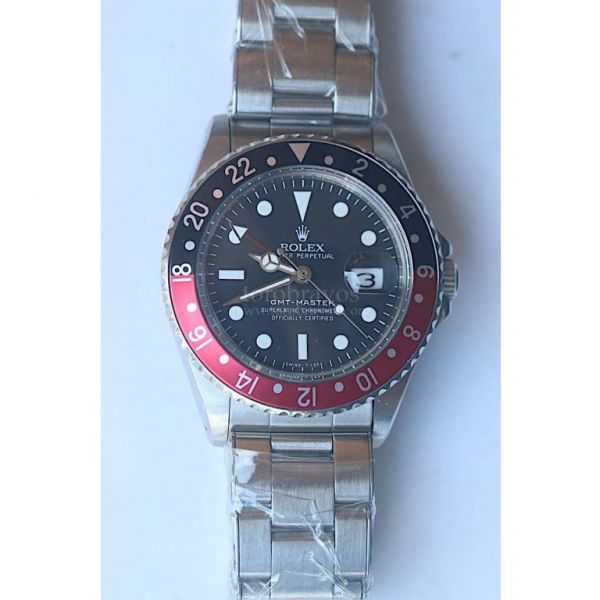 Rolex GMT Master 1675 Vintage Black/Red Bezel White Dot Bracelet BP
